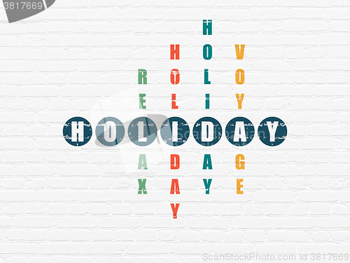 Image of Travel concept: Holiday in Crossword Puzzle