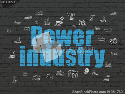 Image of Industry concept: Power Industry on wall background