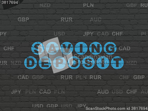 Image of Money concept: Saving Deposit on wall background