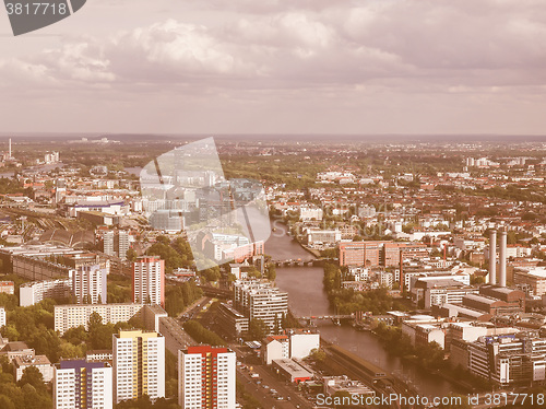 Image of Berlin aerial view vintage