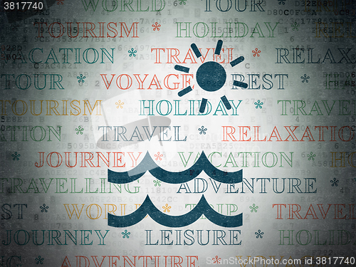 Image of Travel concept: Beach on Digital Paper background
