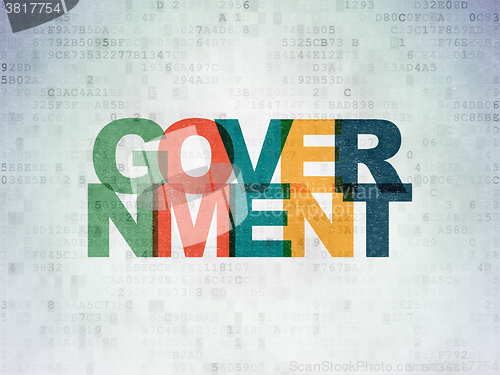 Image of Political concept: Government on Digital Paper background