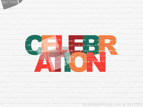 Image of Holiday concept: Celebration on wall background