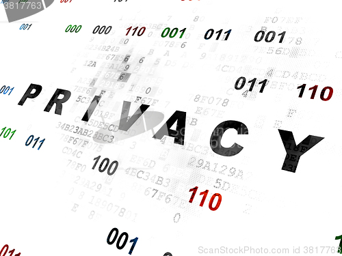 Image of Privacy concept: Privacy on Digital background