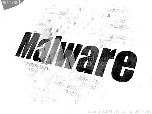 Image of Security concept: Malware on Digital background
