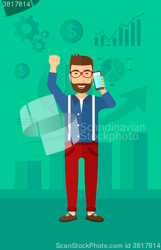 Image of Happy successful businessman.