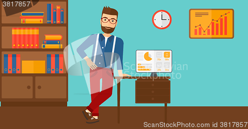 Image of Cheerful office clerk.