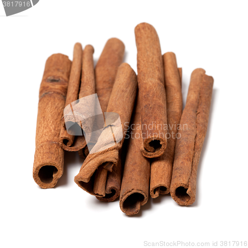 Image of Cinnamon sticks on white 