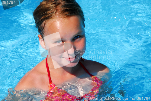 Image of Girl in a swimming pool