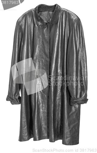 Image of black leather coat