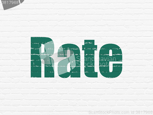 Image of Money concept: Rate on wall background