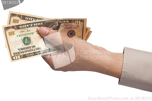 Image of Holding money