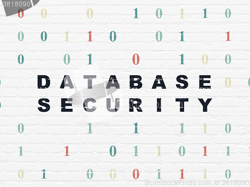 Image of Programming concept: Database Security on wall background