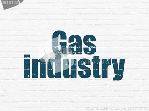 Image of Manufacuring concept: Gas Industry on wall background