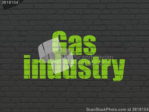 Image of Industry concept: Gas Industry on wall background