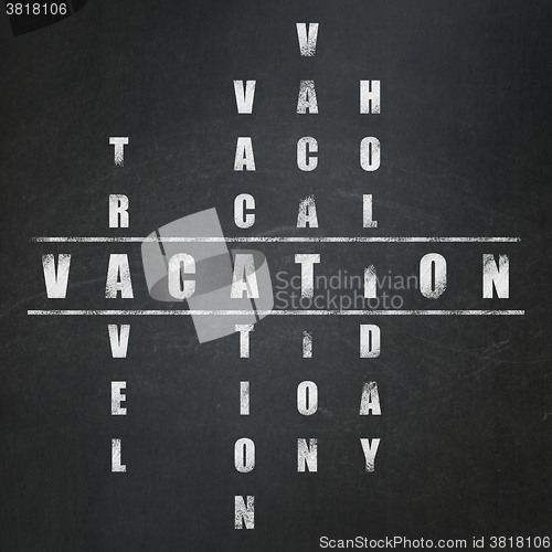 Image of Travel concept: Vacation in Crossword Puzzle