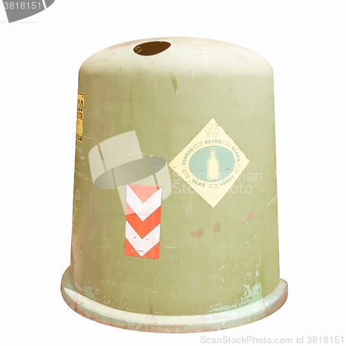 Image of  Glass recycle bin vintage