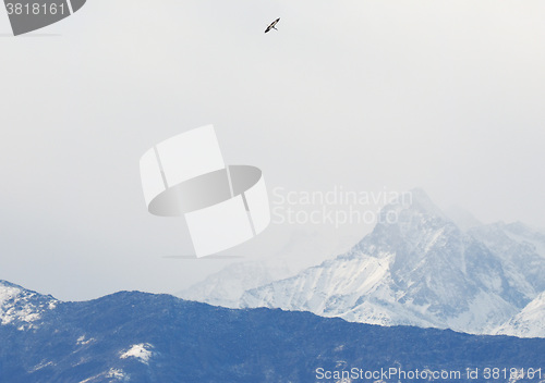 Image of View of Italian Alps in Aosta Valley, Italy