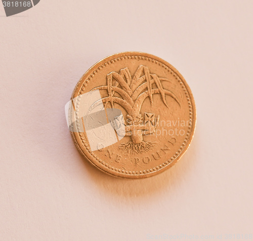 Image of  British pound coin vintage