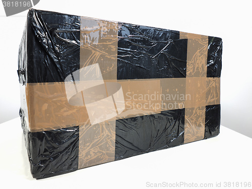 Image of Black packet parcel