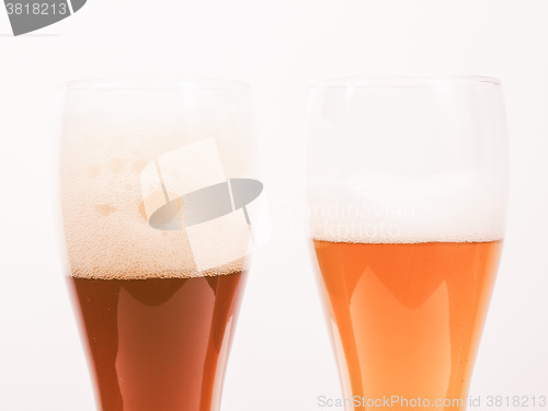 Image of  Two glasses of German beer vintage