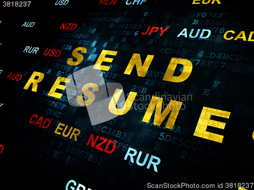 Image of Business concept: Send Resume on Digital background