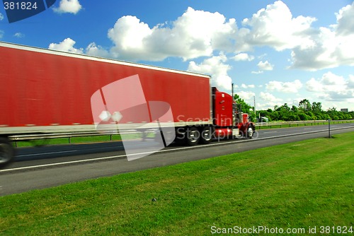 Image of Fast moving truck