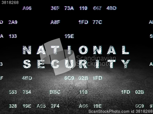 Image of Safety concept: National Security in grunge dark room