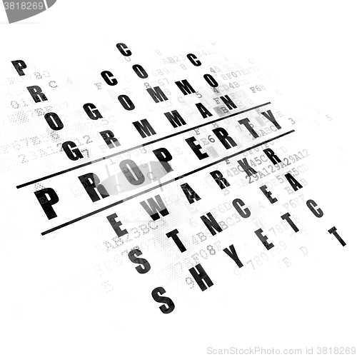 Image of Business concept: Property in Crossword Puzzle