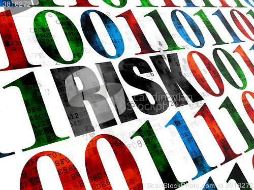 Image of Finance concept: Risk on Digital background