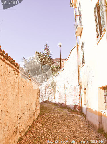 Image of Rivoli old town, Italy vintage