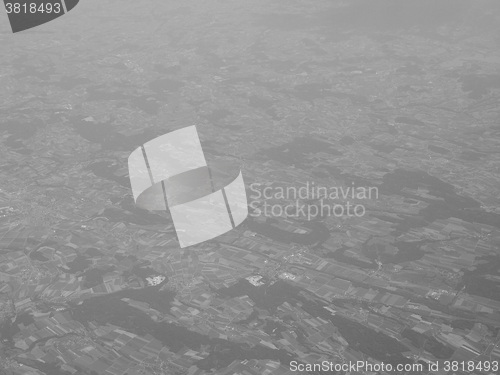 Image of Black and white Aerial view