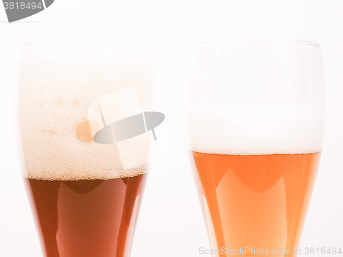 Image of  Two glasses of German beer vintage