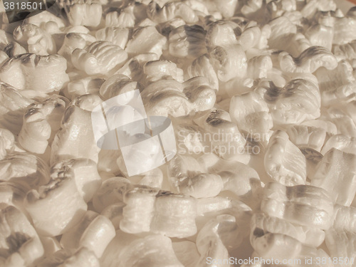 Image of White polystyrene beads background