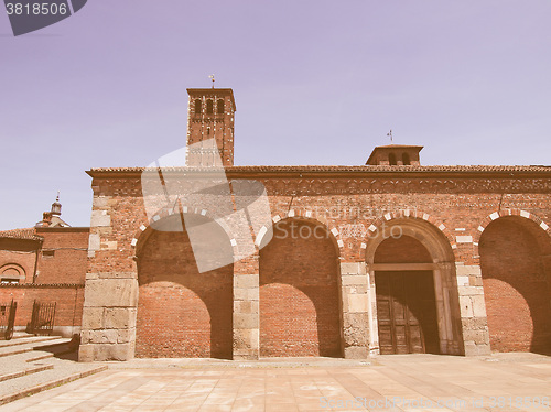 Image of Sant Ambrogio church, Milan vintage