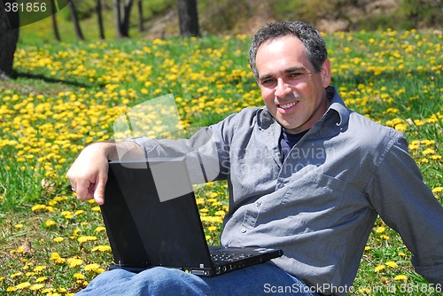 Image of Man working outside