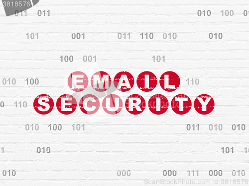 Image of Security concept: Email Security on wall background