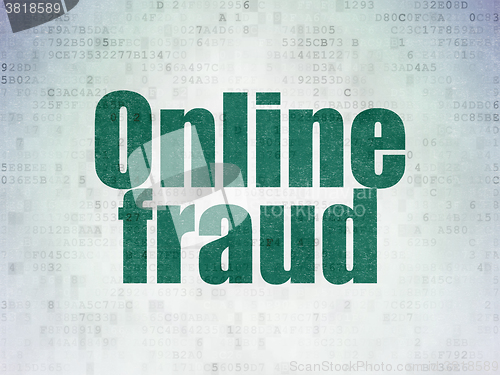 Image of Protection concept: Online Fraud on Digital Paper background