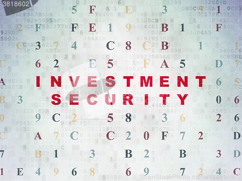 Image of Security concept: Investment Security on Digital Paper background