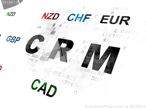 Image of Finance concept: CRM on Digital background