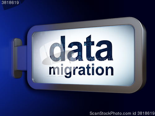 Image of Information concept: Data Migration on billboard background