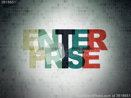 Image of Finance concept: Enterprise on Digital Paper background
