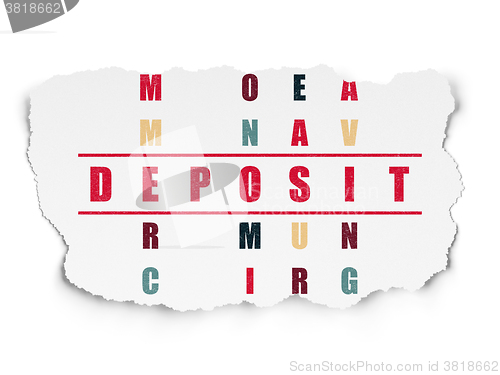 Image of Banking concept: Deposit in Crossword Puzzle