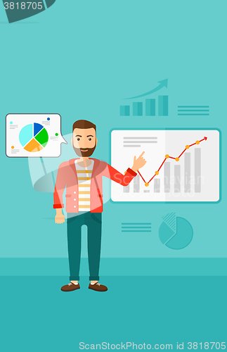 Image of Businessman presenting report.