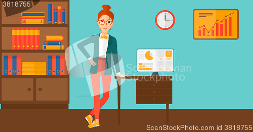 Image of Cheerful office clerk.