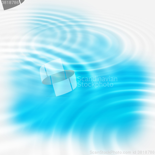 Image of Abstract blue concentric ripples
