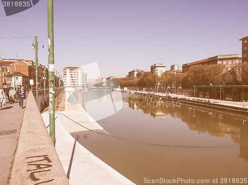 Image of Retro looking Milan Darsena