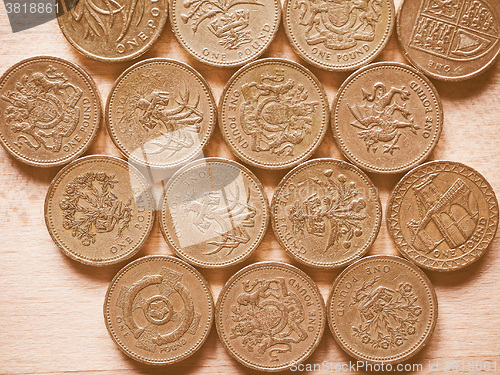 Image of  Pound coins vintage