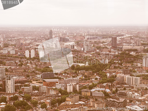 Image of Retro looking Aerial view of London