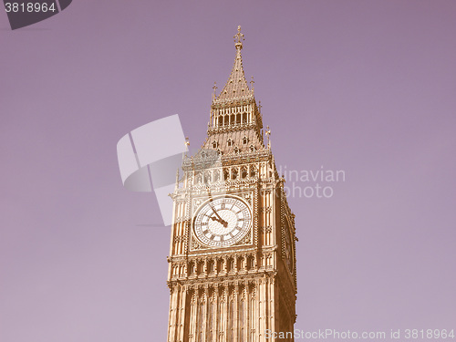 Image of Big Ben in London vintage